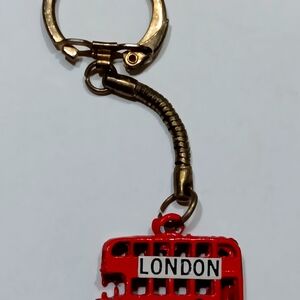 Vintage London Red Bus Keychain